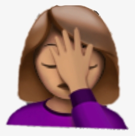 #emoji #facepalm #facepalmemoji #interesting #seriously - Emoji With Hand On Forehead, HD Png Download, Transparent PNG