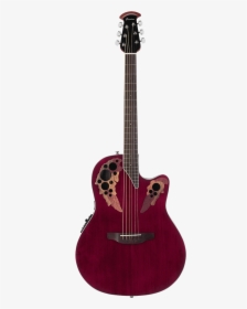 Ce44-rr - Celebrity Elite - Ruby Red - Front - Ovation Guitars Celebrity Elite, HD Png Download, Transparent PNG