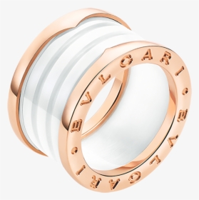 Zero K Pink Gold White Ceramic Ring - Bulgari, HD Png Download, Transparent PNG