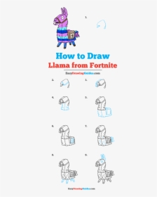 How To Draw Llama From Fortnite - Draw A Llama From Fortnite, HD Png Download, Transparent PNG