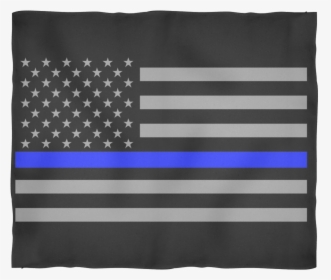 Police Officer Thin Blue Line American Flag Fleece - Police Officer Thin Blue Line, HD Png Download, Transparent PNG