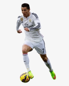 Cristiano Ronaldo With Soccer Ball - Player, HD Png Download, Transparent PNG