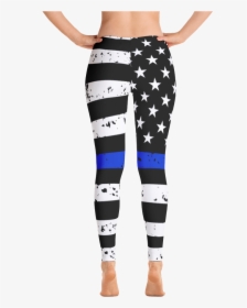 Police Flag Leggings - Red Black And White Leggings, HD Png Download, Transparent PNG