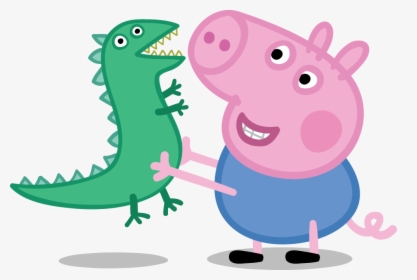 George Playing With Dinosaur - George Peppa Pig Png, Transparent Png, Transparent PNG