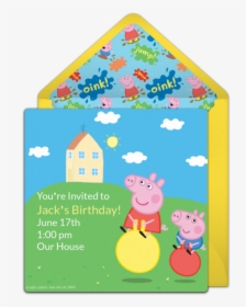 Peppa Pig Birthday Invite, HD Png Download, Transparent PNG