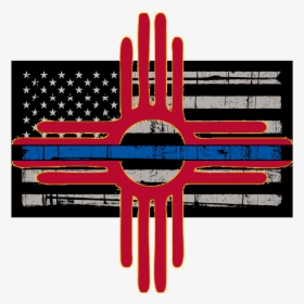 New Mexico Backing The Blue - Thin Blue Line Distressed Flag, HD Png Download, Transparent PNG