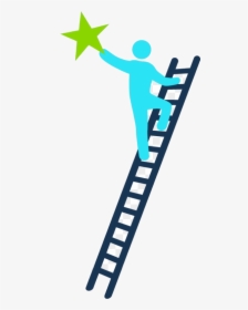 Success Transparent Ladder Of Clipart Png - Man Climbing Ladder Clipart, Png Download, Transparent PNG