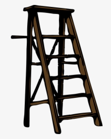Ladder, Wood, Step, Steps, Tool, Brown, Staircase - Ladder Cliparts, HD Png Download, Transparent PNG