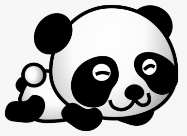 Panda, Bear, Cute, Happy, Young, Animal, Baby - Dibujos De Pandas Para Colorear, HD Png Download, Transparent PNG