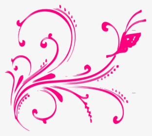 Pink Flourish Png - White Floral Designs Png, Transparent Png, Transparent PNG