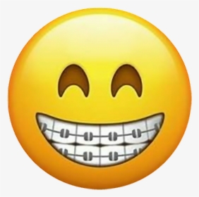 Clip Art Brace Smiley Face - Braces Emoji, HD Png Download, Transparent PNG