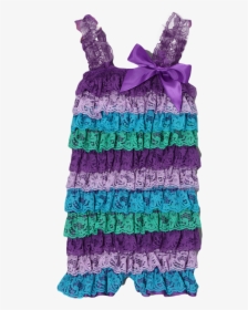 Purple Mermaid Lace Ruffle Romper - Cocktail Dress, HD Png Download, Transparent PNG