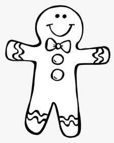 Secrets Gingerbread Girl Coloring Page I Just Finished - Gingerbread Man Clip Art Black And White, HD Png Download, Transparent PNG
