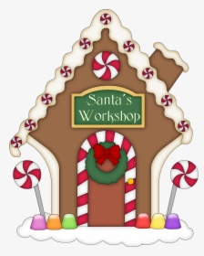 Gingerbread House Clipart Gingerbread House Clip Art - Christmas Gingerbread House Clipart, HD Png Download, Transparent PNG