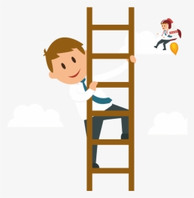 Climbing Ladder Png - Boy Climbing Ladder Clipart, Transparent Png, Transparent PNG