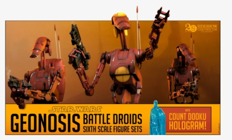 Sideshow Geonosis Battle Droids - Star Wars Geonosis Battle Droid, HD Png Download, Transparent PNG