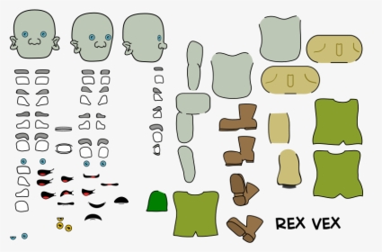 Rex Vex Character Kit - Colorfulness, HD Png Download, Transparent PNG