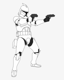Clone Trooper Science Fiction Star Wars Clone Wars, - Star Wars Clone Trooper Drawing, HD Png Download, Transparent PNG