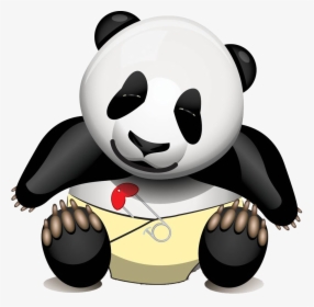 Panda In Nappies, HD Png Download, Transparent PNG