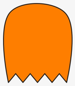 Orange Pacman Ghost Clip Art At Clker, HD Png Download, Transparent PNG