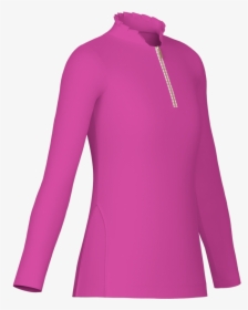 Long Sleeve Ruffle Collar Golf Shirt - Active Shirt, HD Png Download, Transparent PNG