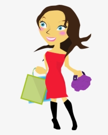 Cute Girl Shopping Png Clipart , Png Download - Illustration, Transparent Png, Transparent PNG