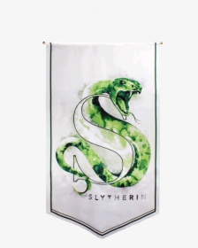 Slytherin Watercolour Satin Banner - Harry Potter Slytherin Poster, HD Png Download, Transparent PNG
