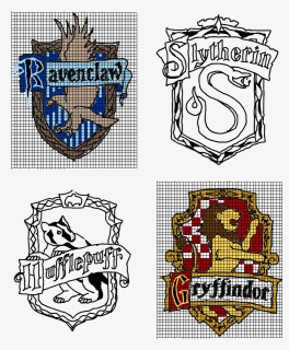 Transparent Harry Potter Scarf Clipart - Hogwarts Houses Drawing Easy, HD Png Download, Transparent PNG