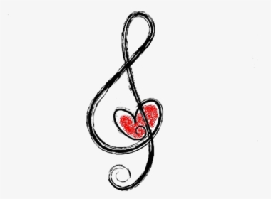 Concerts With Causes, Inc - Treble Clef Transparent Background Heart, HD Png Download, Transparent PNG