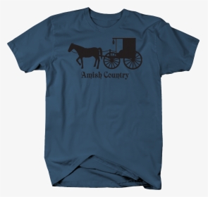 Horse Pulling Buggy Amish Country Custom Tshirt Thumbnail - Jeep Logo T Shirt, HD Png Download, Transparent PNG