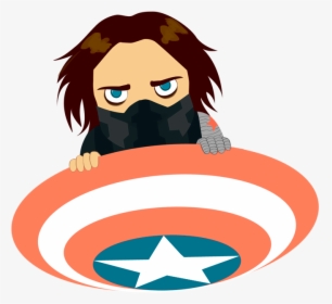 Transparent And Flying Bucky Barnes As Winter Soldier - Illustration, HD Png Download, Transparent PNG