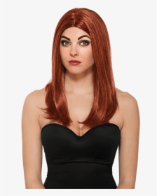 Adult Black Widow Winter Soldier Wig - Black Widow Red Hair The Winter Soldier, HD Png Download, Transparent PNG