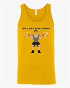 T Shirts Gold / X Small Will Lift For Carbs Tank Top - Active Tank, HD Png Download, Transparent PNG