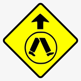 Caution-pedestrian Crossing Clip Arts - Pedestrian Crossing Road Sign Australia, HD Png Download, Transparent PNG