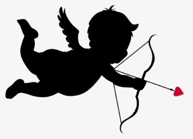 Cupid With Bow And Arrow - Valentines Cupid Clipart, HD Png Download, Transparent PNG