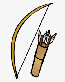 Bow And Arrow Clipart - Bow And Quiver Clipart, HD Png Download, Transparent PNG