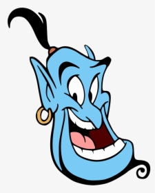 Genie S Smiling Face - Genie Aladdin Coloring Page, HD Png Download, Transparent PNG