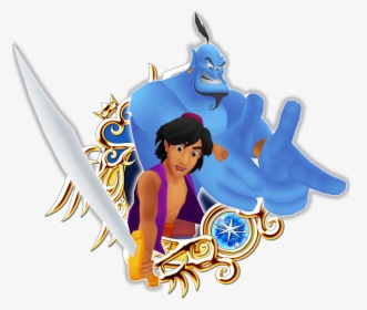 Aladdin & Genie - Stained Glass 9 Khux, HD Png Download, Transparent PNG