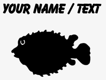 Transparent Fish Silhouette Png - Silhouette Of Puffer Fish, Png Download, Transparent PNG