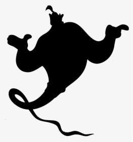 Aladdin Genie Disney Genie Silhouette - Jasmine And Aladdin Silhouette, HD Png Download, Transparent PNG