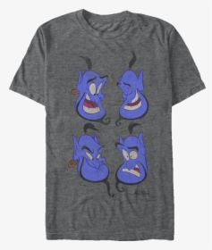 Aladdin Genie Faces T-shirt - Aladdin T Shirt, HD Png Download, Transparent PNG