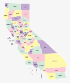 California Labeled By County, HD Png Download, Transparent PNG