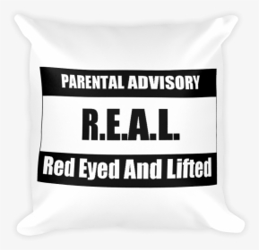 Red Parental Advisory Logo Png - Throw Pillow, Transparent Png, Transparent PNG