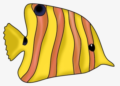 Yellow Orange Fish Clip Art - Colorful Cute Fish Clipart, HD Png Download, Transparent PNG