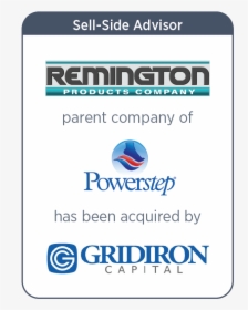 Remington Products Company Acquired By Gridiron Capital, HD Png Download, Transparent PNG