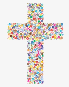 Jesus, Christ, Cross, Crucifix, Christian, Catholic - Colorful Cross Transparent Background, HD Png Download, Transparent PNG
