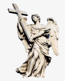 Cross, Angel, Religion, Religious, Symbol, Catholic - Angel Ponte Sant Angelo, HD Png Download, Transparent PNG