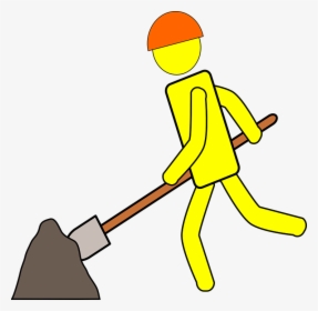 Worker, Digging, Construction, Work, Man, Dig, Job - Digclip Art, HD Png Download, Transparent PNG