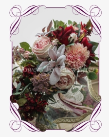Silk Artificial Dusty Pink, Blush, Mauve, And Burgundy - Bouquet, HD Png Download, Transparent PNG