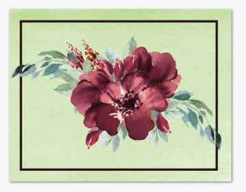 Burgundy Flowers Note Card  								data-caption  								class - Common Peony, HD Png Download, Transparent PNG